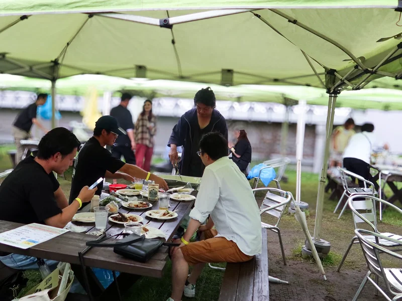家族参加型現場見学会+バーベキュー大会の様子